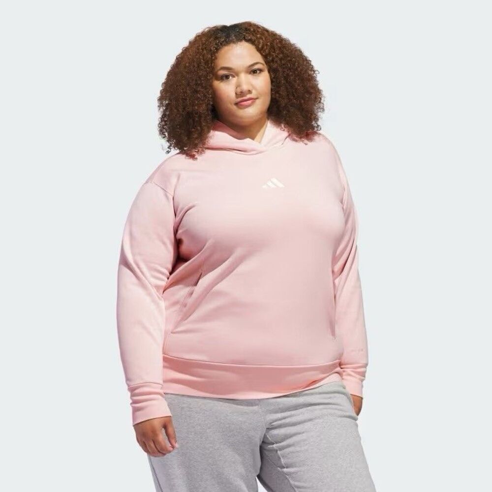 Adidas Oversized Pullover Hoodie‎ Womens 3XL Blush Pink Logo NWT lounge active